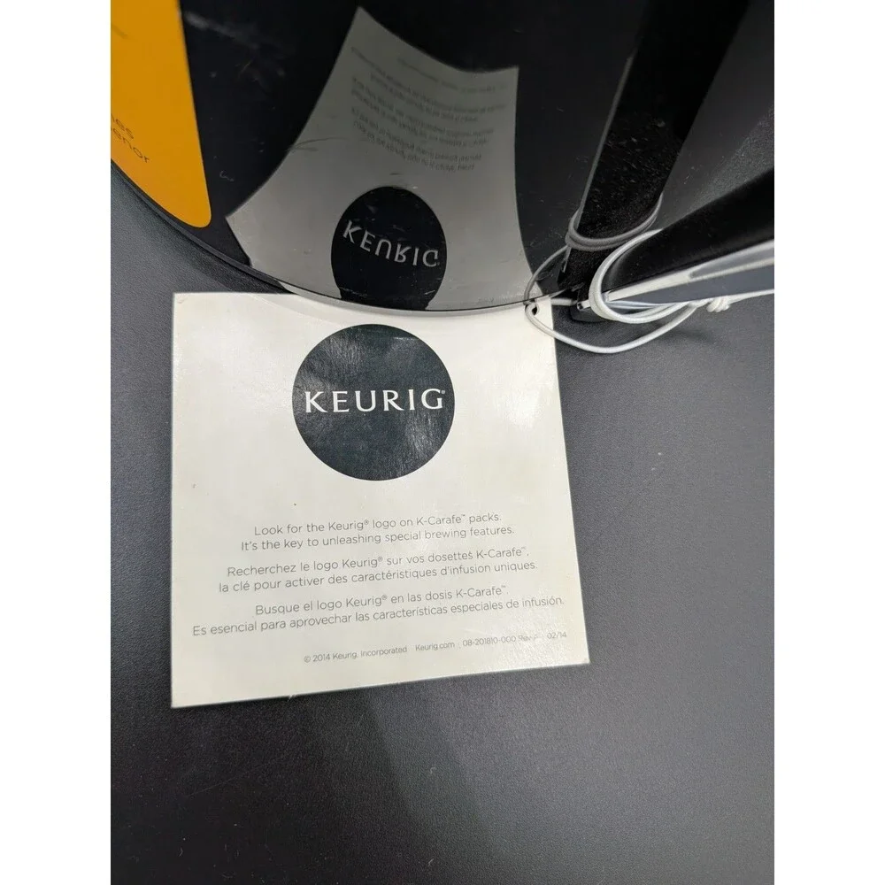Keurig K-Carafe 32 oz Plastic Coffee Carafe Replacement, Black/Clear